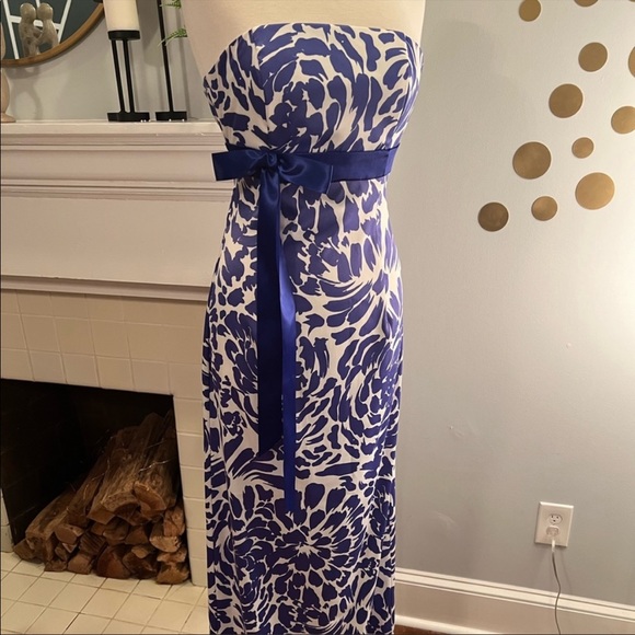 Jessica McClintock Bustier Stretch Satin Dress - Picture 8 of 8